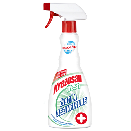 Krezosan Fresh čistiaci a dezinfekčný prostriedok, likviduje baktérie a kvasinky na všetky druhy podláh, chodieb, WC 500 ml rozprašovač