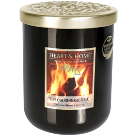Heart & Home Teplo rodinného krbu Sójová vonná sviečka strednej horí až 30 hodín 115 g