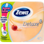 Zewa Deluxe Aqua Tube Cashmere Peach parfumovaný 3 vrstvový 150 útržkov 4 kusy, rolička, ktorú môžete spláchnuť