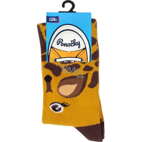 Albi Farebné ponožky univerzálnej veľkosti Žirafa 1 pár