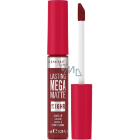 Rimmel London Lasting Mega Matte Dlhotrvajúci tekutý matný rúž 930 Ruby Passion 7,4 ml