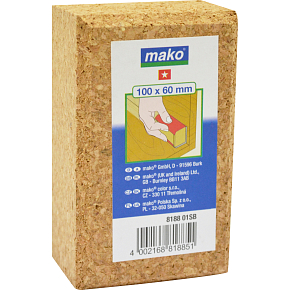 Mako brusný špalík korek, 100 × 40 × 60 mm Mako brusný špalík korek, 100 × 40 × 60 mm