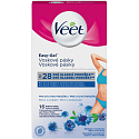 Veet Easy-Gel voskové pásiky pre citlivú pokožku - bikiny a podpazušie 16 kusov + Perfect Finish obrúsky pre záverečnú starostlivosť 3 kusy
