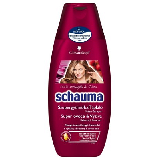 Schauma Super ovocie & Výživa šampón na suché vlasy vyživuje, vracia lesk 400 ml