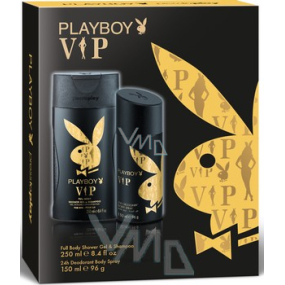 Playboy Vip for Him dezodorant sprej 150 ml + sprchový gél 250 ml, kozmetická sada