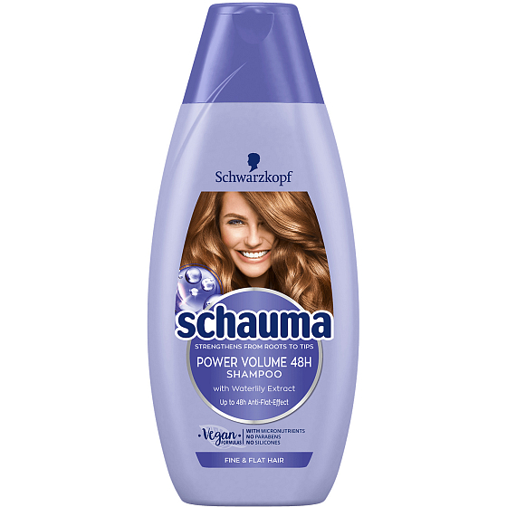 Schauma Power Volume 48h šampón pre väčší objem jemných a zľahnutých vlasov 250 ml