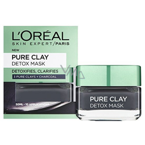 Loreal Paris Pure Clay Detox Mask Intenzívna čistiaca pleťová maska 50 ml