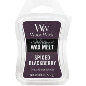 Woodwick Spiced Blackberry - Pikantné ostružina vonný vosk do aromalampy 22.7 g