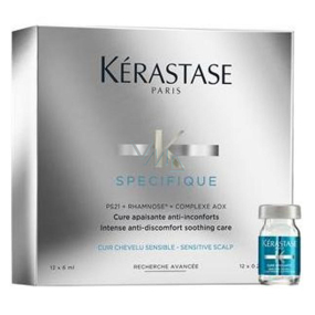 Kérastase Specifique Cure Apaisante Anti-Inconforts 4 týždňová kúra pre liečbu a upokojenie citlivej vlasovej pokožky 12 x 6 ml 72 ml