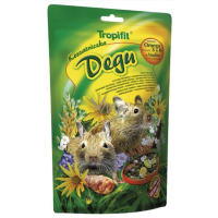 Tropifit Degu Plnohodnotné krmivo s doplňkem kôry a vetvičiek ovocných stromov pre osmáky 400 g, exp. 02/2026