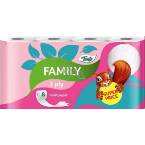 Tento Family Pink toaletný papier 3 vrstvový 8 kusov