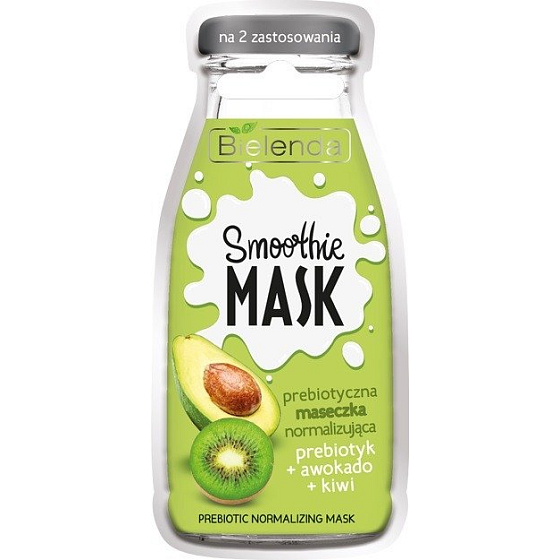 Bielenda Smoothie Mask Prebiotic Avokádo + kivi normalizujúci pleťová maska 10 g