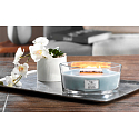 Woodwick Seaside Neroli - Pobrežná neroli vonná sviečka s dreveným širokým knôtom a viečkom sklo loď 453 g
