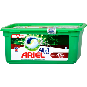 Ariel All in 1 Pods Extra Clean Power gélové kapsule univerzálny na pranie 30 kusov 816 g