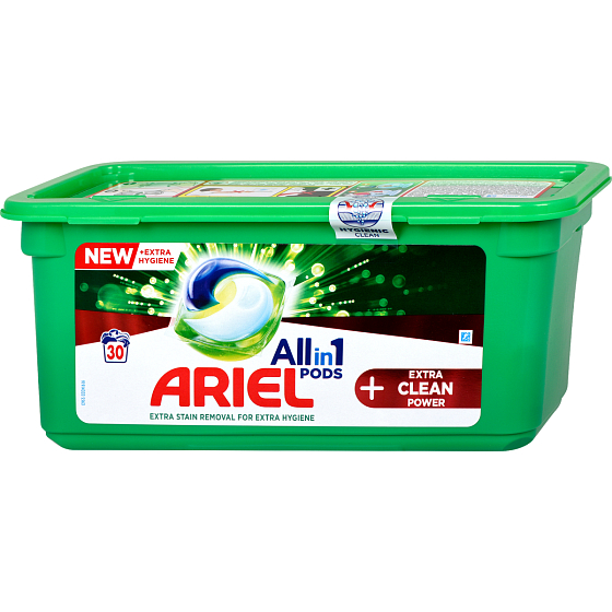 Ariel All in 1 Pods Extra Clean Power gélové kapsuly univerzálne na pranie 30 kusov 816 g