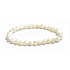 Perlový náramok elastický prírodný kameň, guľôčka 6 mm / 16 - 17 cm, symbol ženskosti