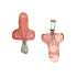 Krištáľový ružový penis pre šťastie, prívesok ručne brúsený cca 11 x 22 mm, kameň