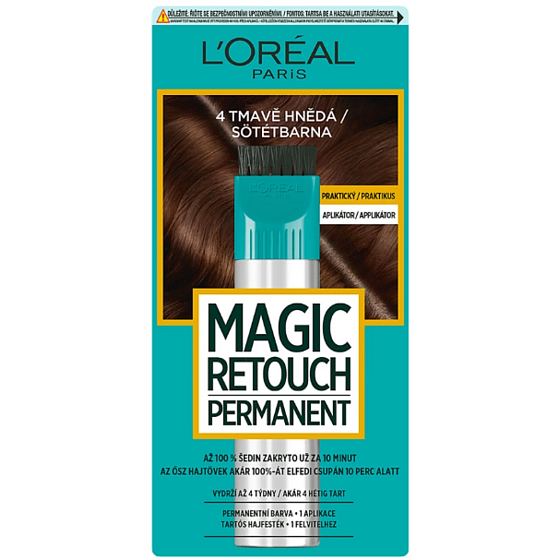 Loreal Paris Magic Retouch Permanentná farba na vlasy 4 tmavohnedá 45 ml