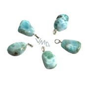 Larimar Troml prívesok, prírodný kameň cca 2,6 cm, pokoj, mier, vyrovnanosť