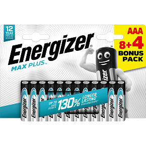 Energizer Baterie Max Plus AAA mikrotužková batéria, 8+4 ks