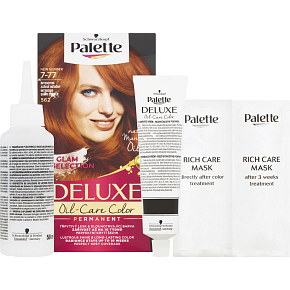 Schwarzkopf Palette Deluxe farba na vlasy Intenzívny Žiarivo Medián 7-77 (562), 50 ml