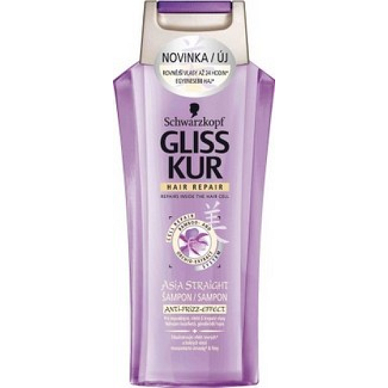 Gliss Kur Asia Straight regenerašví šampón pre rovný vlas 250 ml