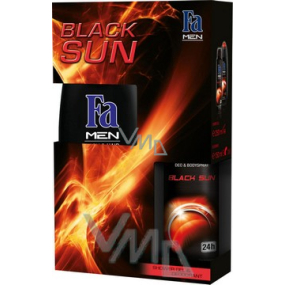 Fa Men Black Sun sprchový gél 250 ml + telové mlieko 150 ml, kozmetická sada