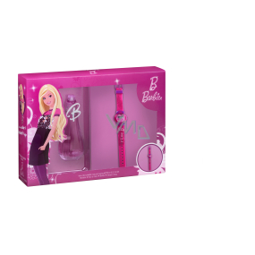 Mattel Barbie Pink toaletná voda pre dievčatá 75 ml, hodinky, pre deti kozmetická sada