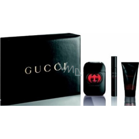 Gucci Guilty Black toaletná voda 75 ml + telové mlieko 50 ml + portable frag. 7,4 ml, darčeková sada