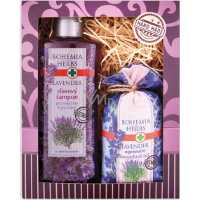 Bohemia Gifts Lavender šampón na vlasy 250 ml + soľ do kúpeľa v plátenom sáčku 200 g, kozmetická sada