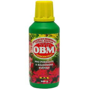 OBM organicko-minerálne výživa rastlín koncentrát pre izbové a balkónové rastliny 300 g