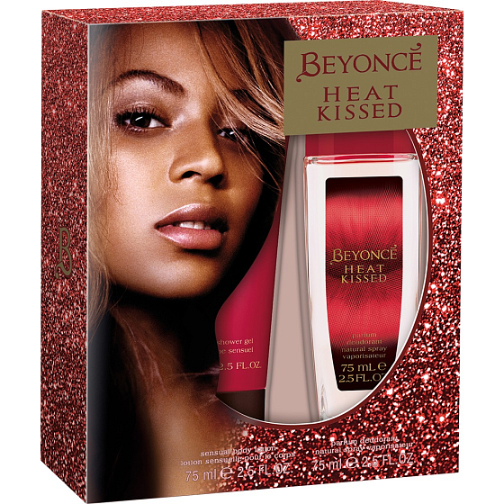 Beyoncé Heat Kissed parfumovaný dezodorant sklo pre ženy 75 ml + telové mlieko 75 ml, kozmetická sada