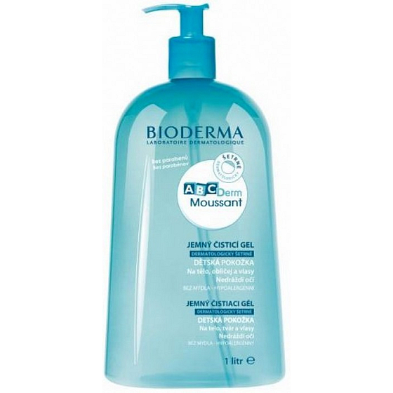 Bioderma ABCDerm Moussant jemný čistiaci gél pre deti 1 l