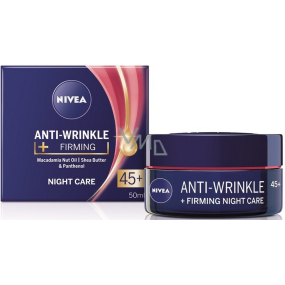 Nivea Anti-Wrinkle + Firming 45+ Spevňujúci nočný krém proti vráskam 50 ml