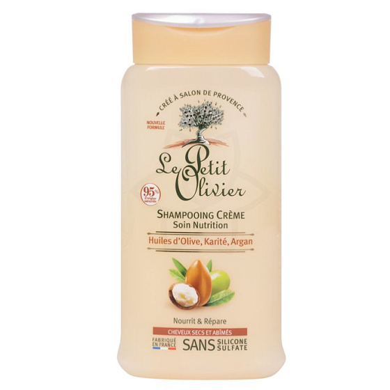 Le Petit Olivier Oliva, bambucké maslo a arganový olej šampón pre suché a lámavé vlasy 250 ml