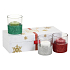 Yankee Candle Vonná sviečka votívny 49 gx 3 kusy + sklenené svietniky 3 kusy, vianočné darčeková sada