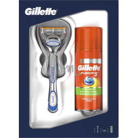 Gillette Fusion5 holiaci strojček + Ultra Sensitive gél na holenie 75 ml, kozmetická sada pre mužov