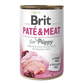Brit Paté & Meat Kura a morka čisté masové paté Kompletné krmivo pre šteňatá všetkých plemien 400 g