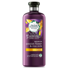 Herbal Essences Nourish Passion Flow & Rice Milk Šampón s mučenkou aa ryžovým mliekom, pre vyživené vlasy, bez parabénov 400 ml