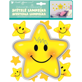 Lampička na stenu samolepiace svietiace LED hviezdička 18 cm