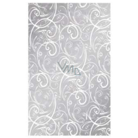 Ditipo Darčekový baliaci papier 70 x 200 cm Luxusný strieborný biele čiary