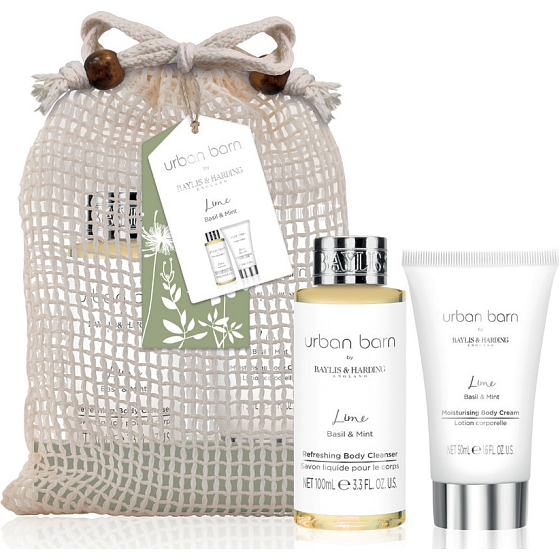 Baylis & Harding Limetka, Bazalka a Mäta umývací gél 100 ml + telový krém 50 ml, kozmetická sada