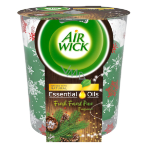Air Wick Essential Oils Fresh Forest Pine - Borovicový lesk vonná sviečka v skle 105 g
