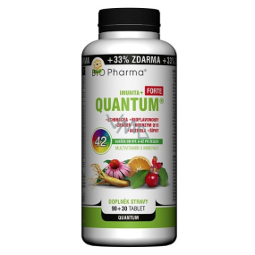 Bio Pharma Quantum Imunita + Forte 42 zložiek od vitamínu A až po železo multivitamín s minerálmi doplnok stravy 120 tabliet