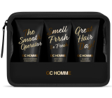Grace Cole GC Homme umývací gél 50 ml + šampón 50 ml + pena do kúpeľa 100 ml + toaletná taštička, kozmetická sada pre mužov