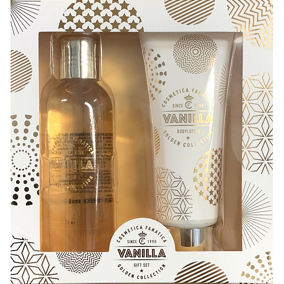 Cosmetica Fanatica Vanilkový sprchový gél 150 ml + telové mlieko 120 ml, kozmetická sada