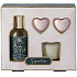 Sunkissed Relax and Bathe Signature sprchový gél 100 ml + šumivé srdiečka do kúpeľa 2 x 20 g + vonná sviečka 30 g, kozmetická sada pre ženy