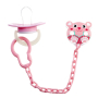 Klip na cumlík Baby Farlin Reťaz na cumlík Mouse Pink pre deti od 0 mesiacov