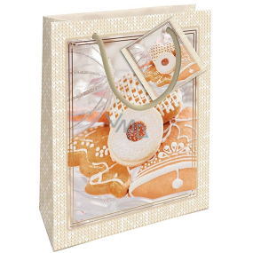 Nekupto Darčeková papierová taška 14 x 11 x 6,5 cm Vianočné cukrovinky