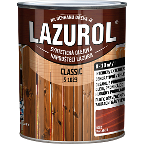 Lazurol Classic S1023 tenkovrstvá lazúra na drevo s obsahom olejov, 0080 mahagon, 750 ml